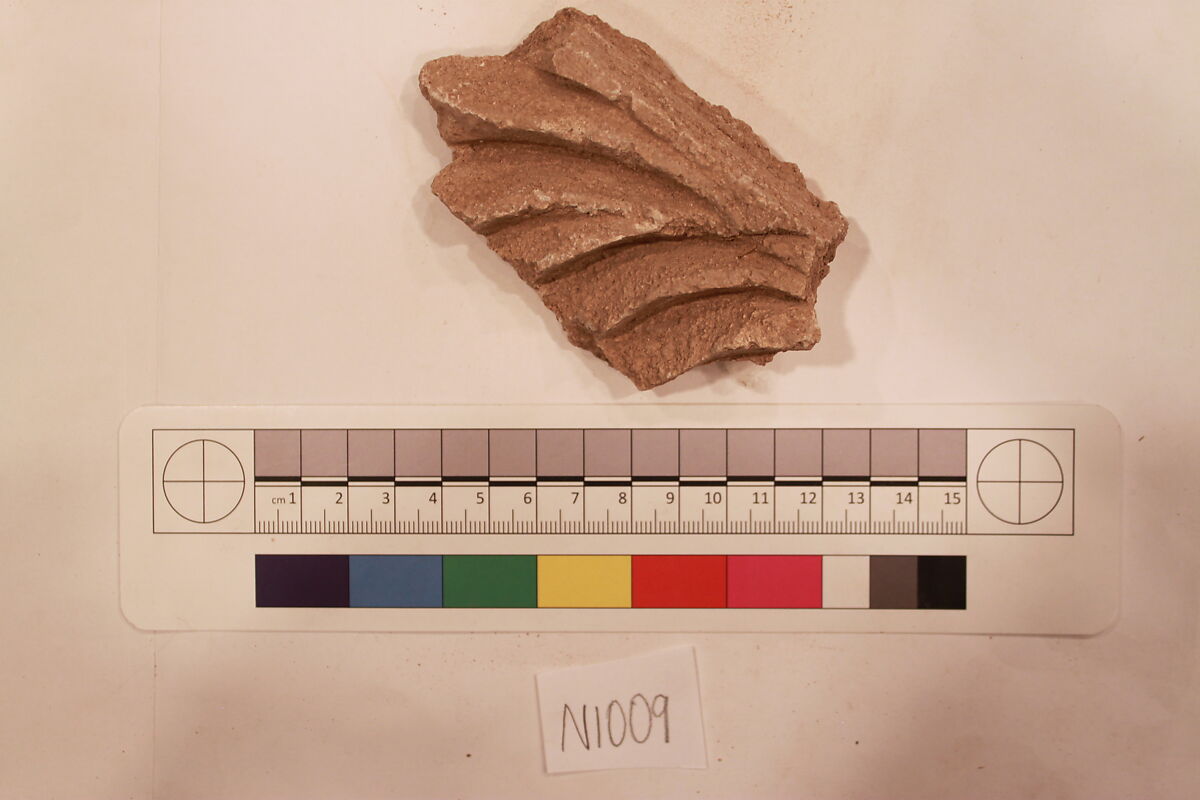 Stucco Fragment, Stucco; carved 