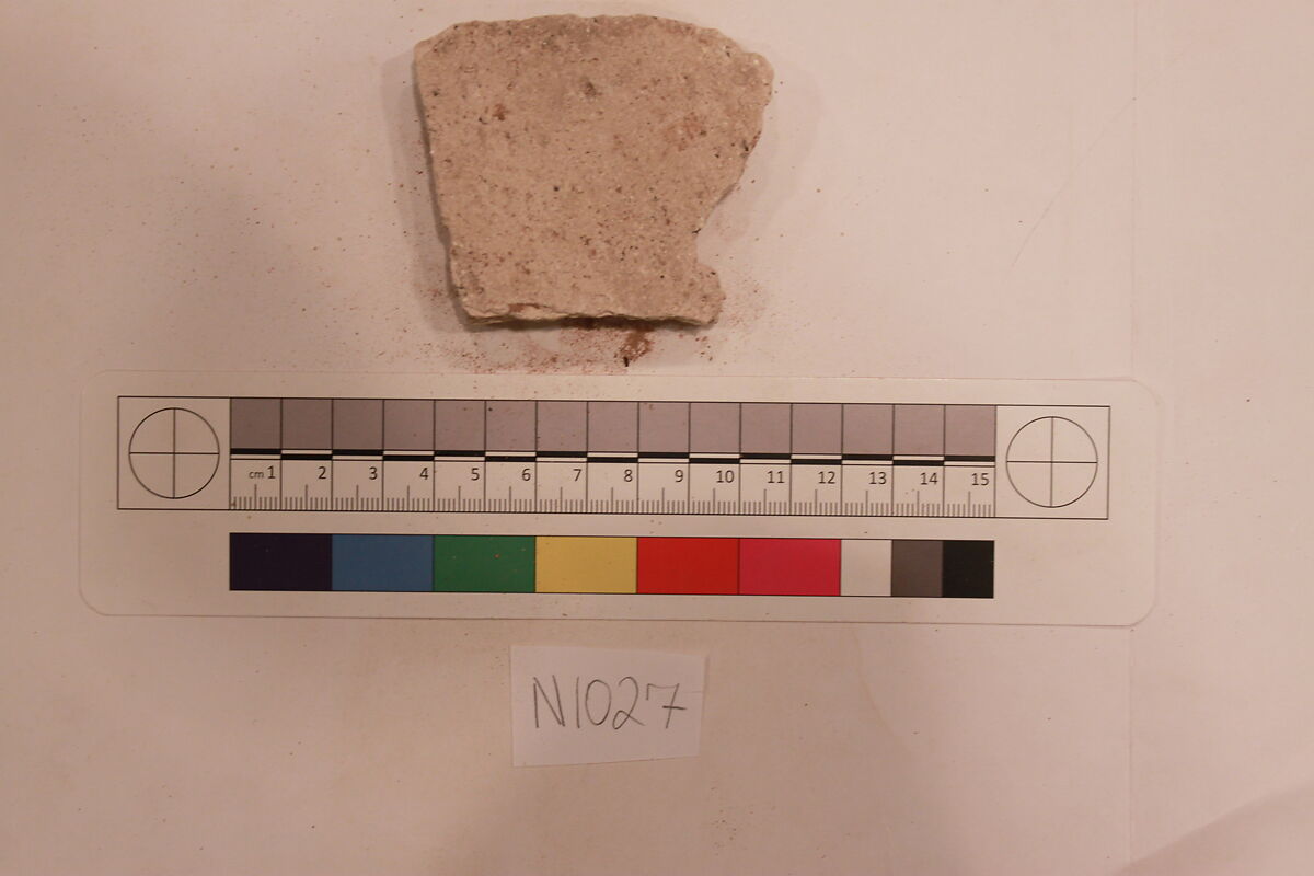 Stucco Fragment, Stucco; carved, painted
