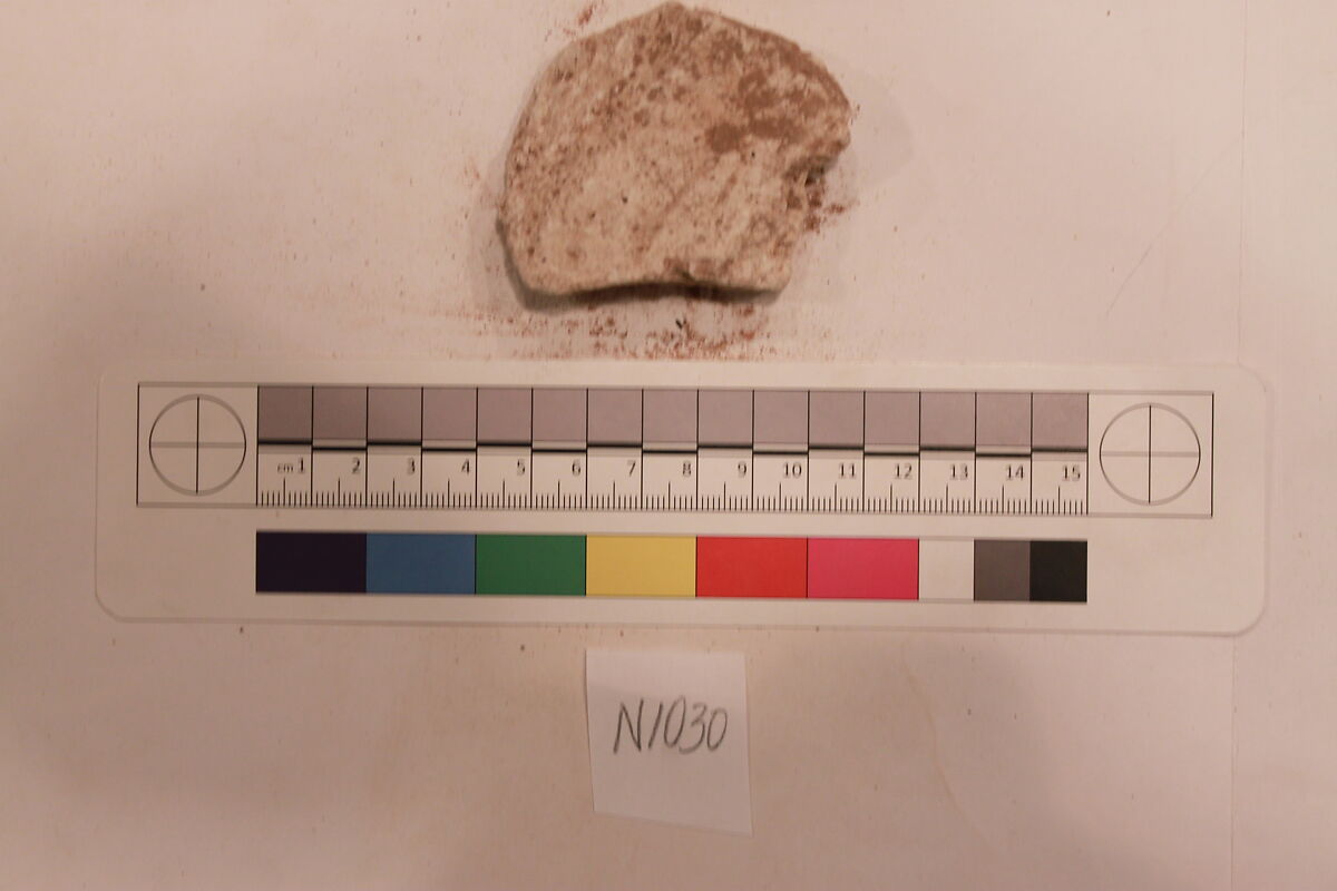 Stucco Fragment, Stucco; carved, painted