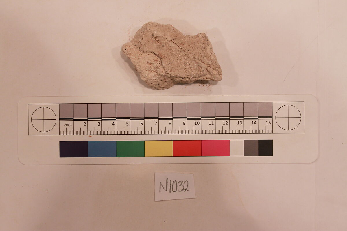 Stucco Fragment, Stucco; carved, painted