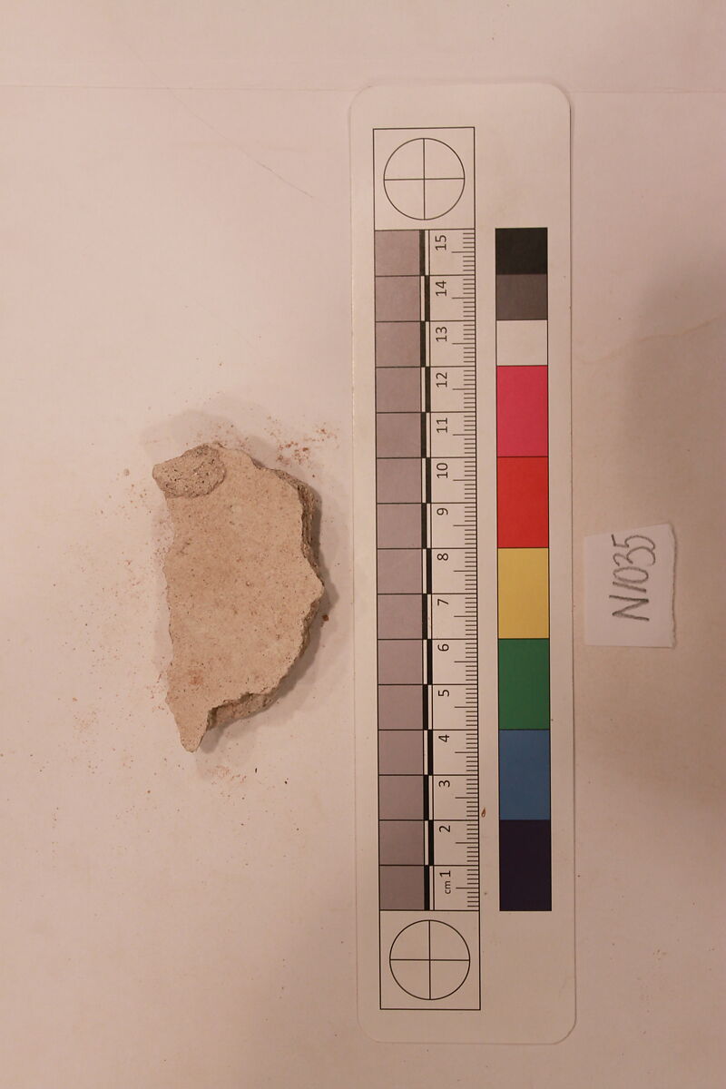 Stucco Fragment, Stucco; carved, painted