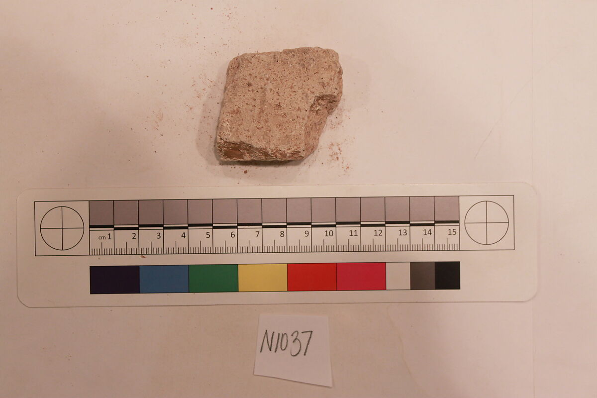 Stucco Fragment, Stucco; carved, painted