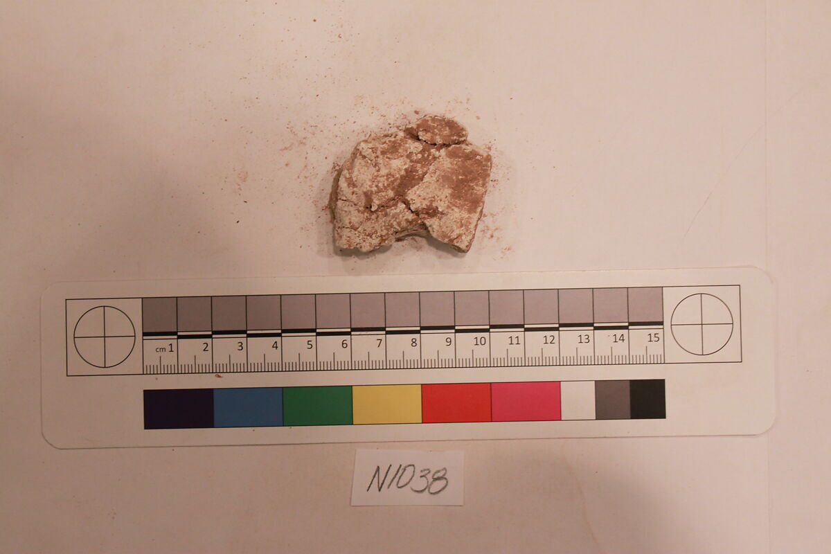 Stucco Fragment, Stucco; carved, painted