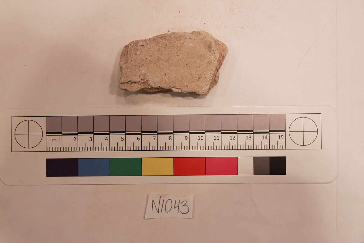 Stucco Fragment, Stucco; carved, painted