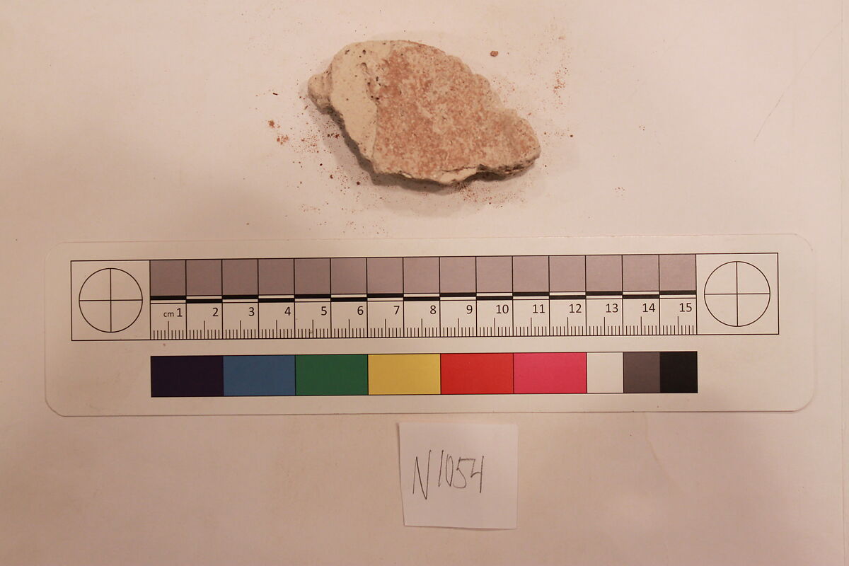 Stucco Fragment, Stucco; carved, painted