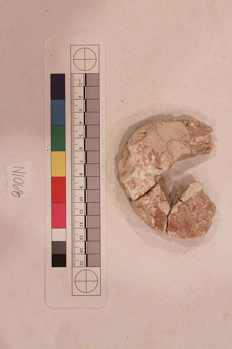 Stucco Fragment, Stucco; carved, painted