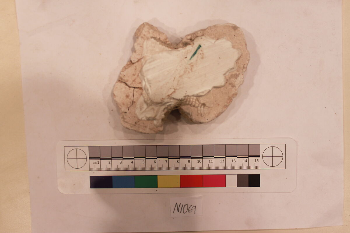 Stucco Fragment, Stucco; carved, painted