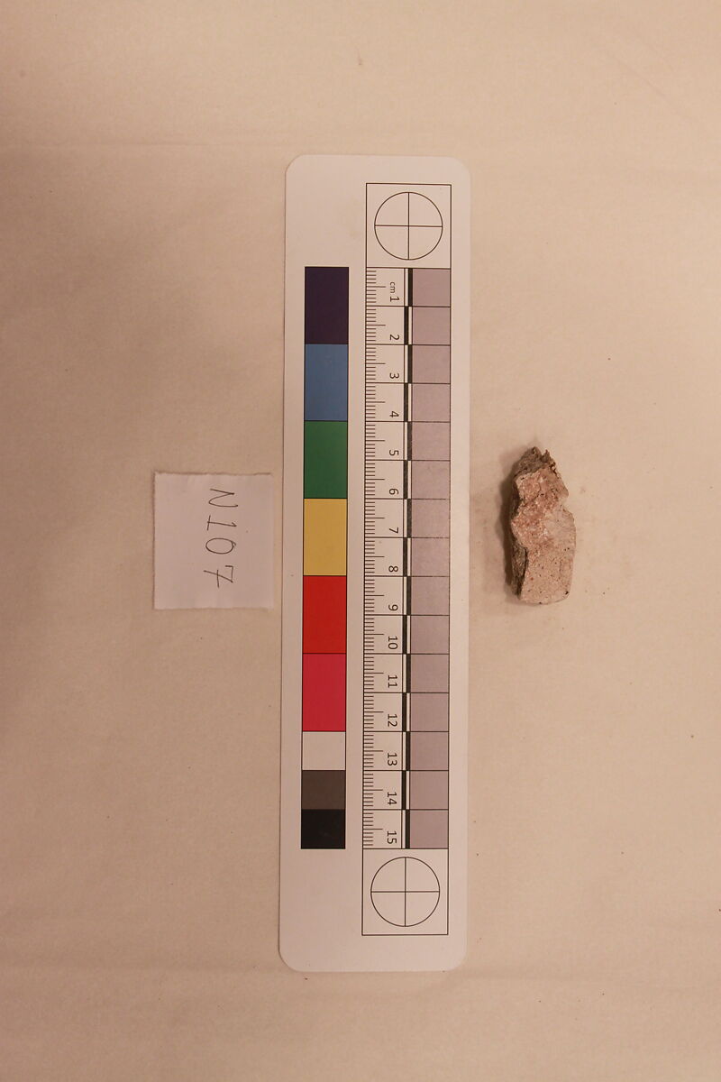 Stucco Fragment, Stucco; carved and painted