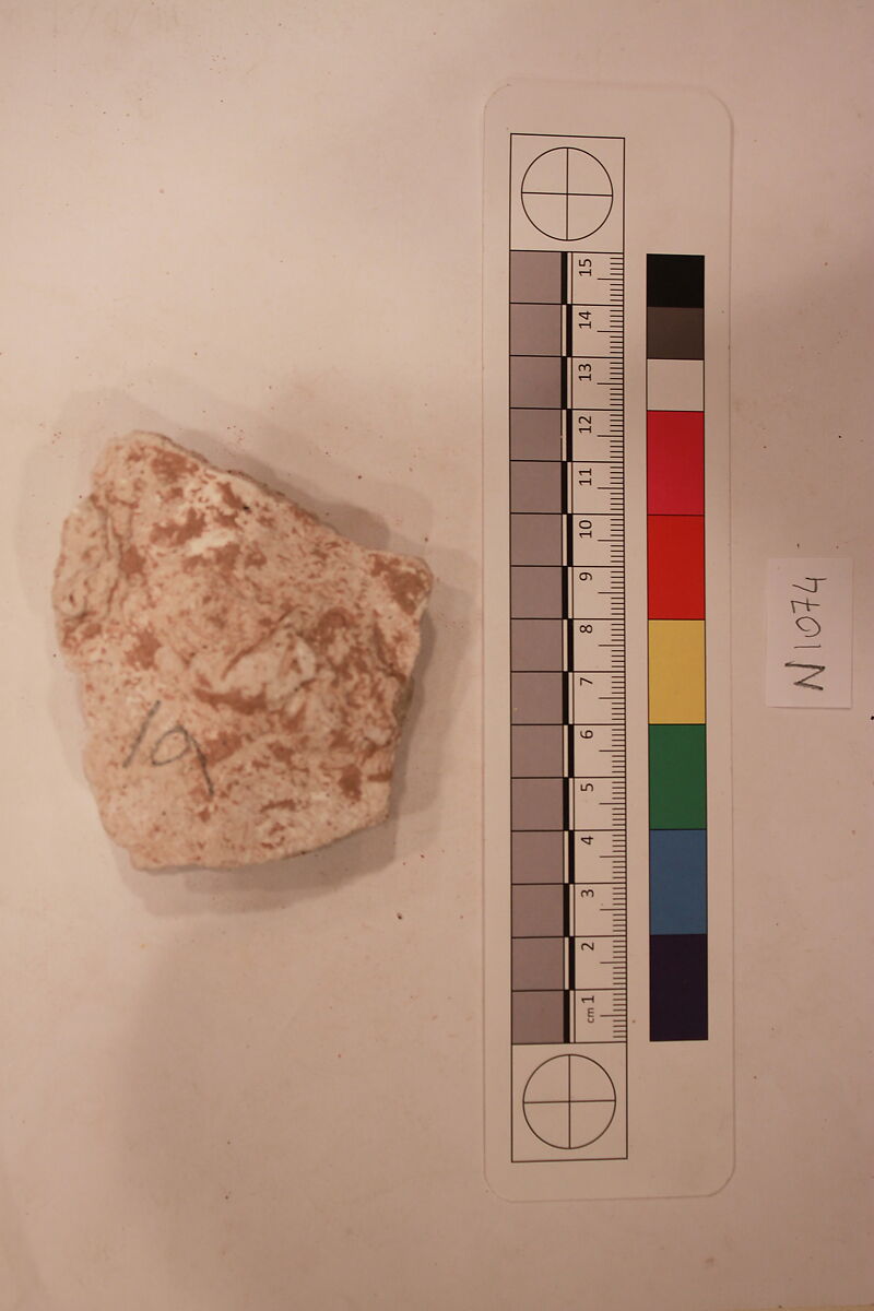 Stucco Fragment, Stucco; carved, painted