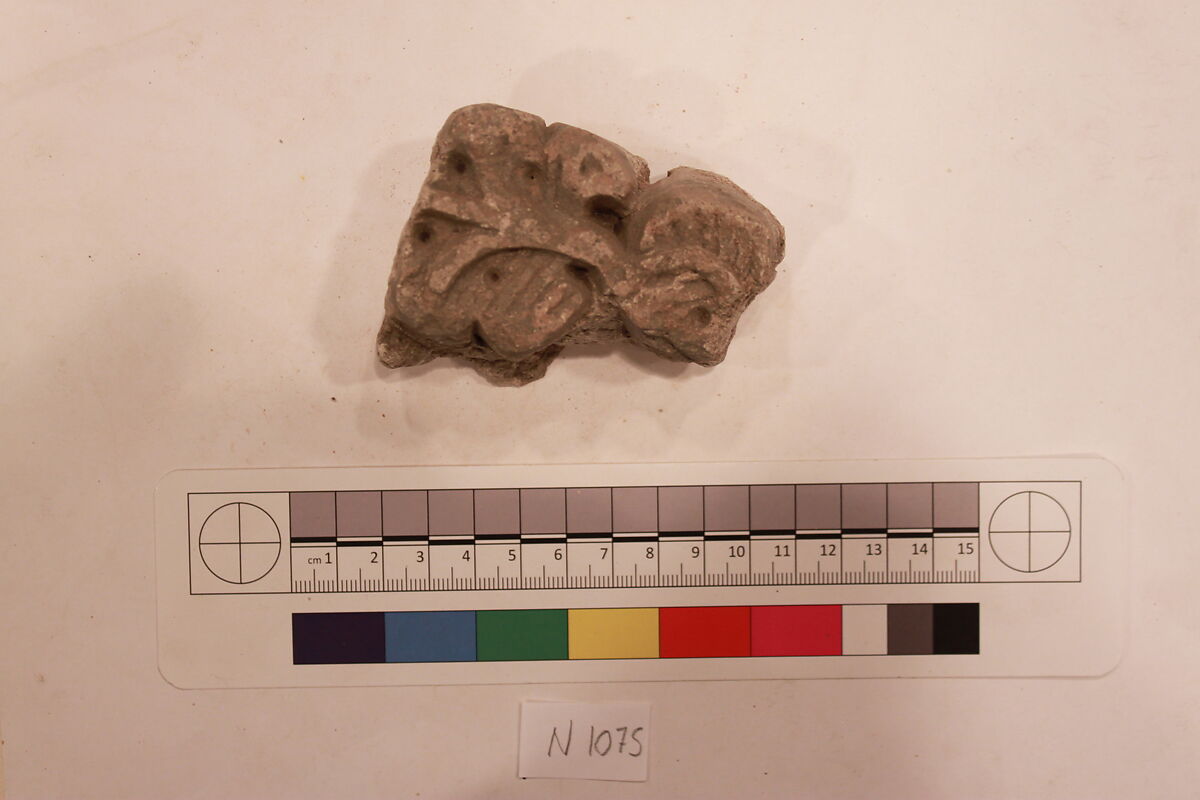 Stucco Fragment, Stucco; carved 