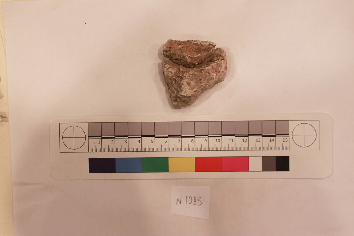 Stucco Fragment, Stucco; carved, painted