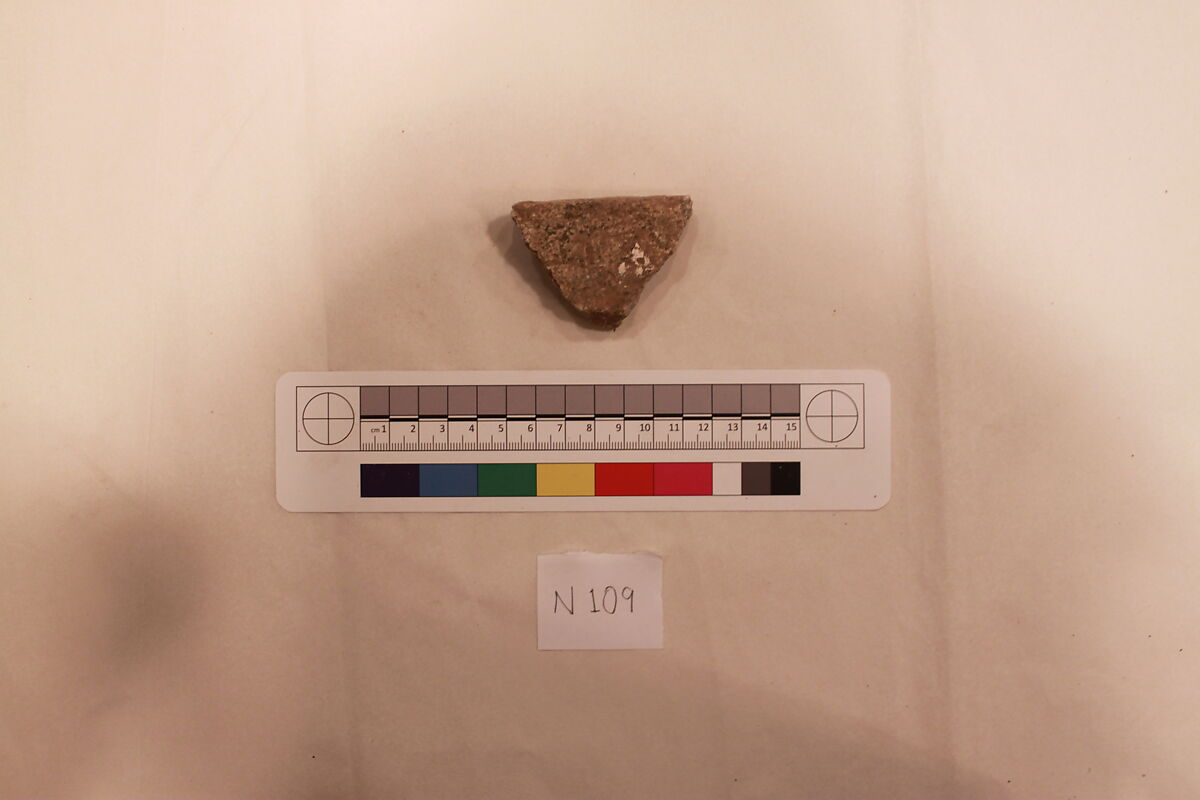 Stucco Fragment, Stucco; carved and painted