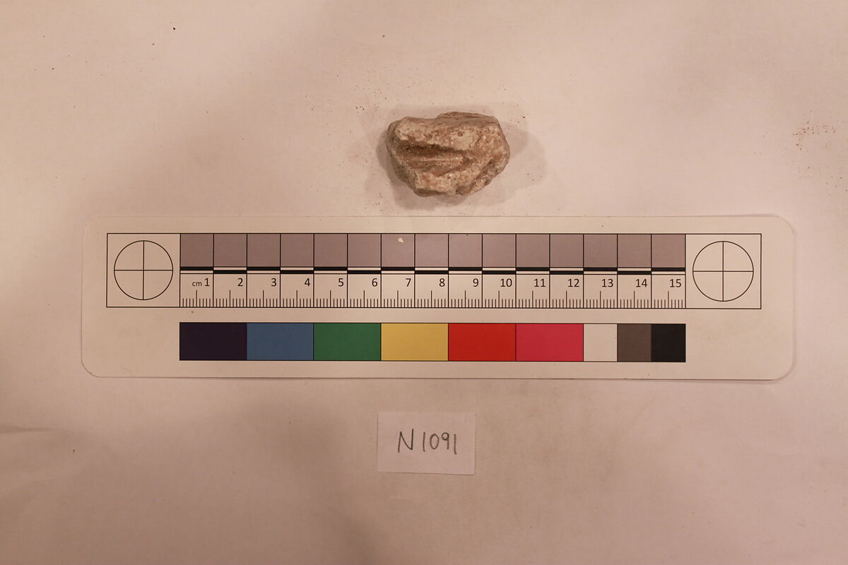 Stucco Fragment, Stucco; carved 