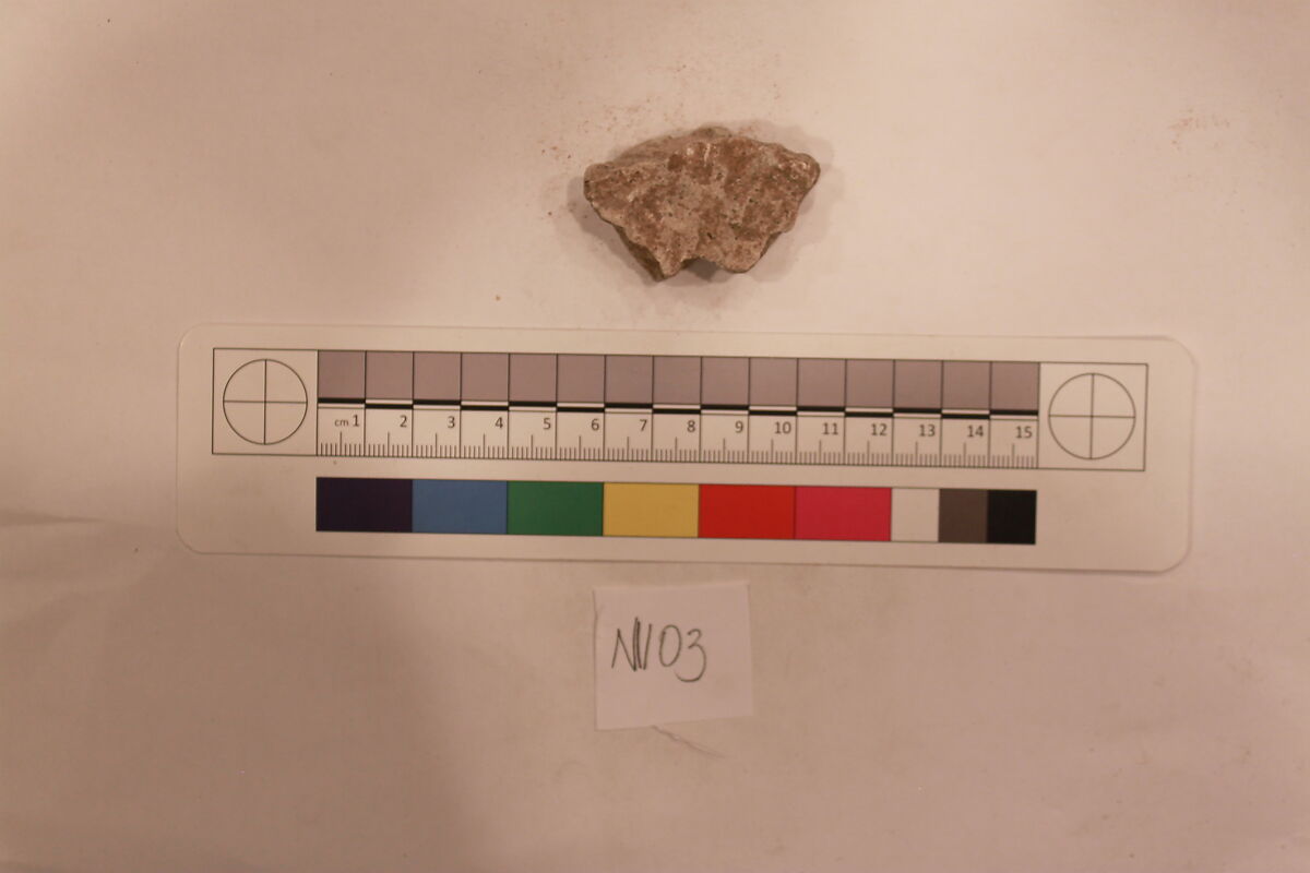 Stucco Fragment, Stucco; carved, painted (?)