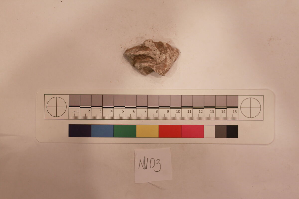 Stucco Fragment, Stucco; carved, painted (?) 