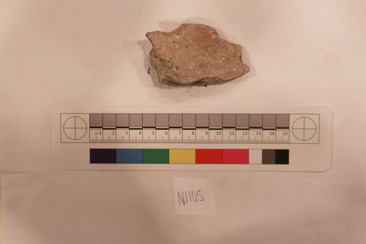 Stucco Fragment, Stucco; carved, painted