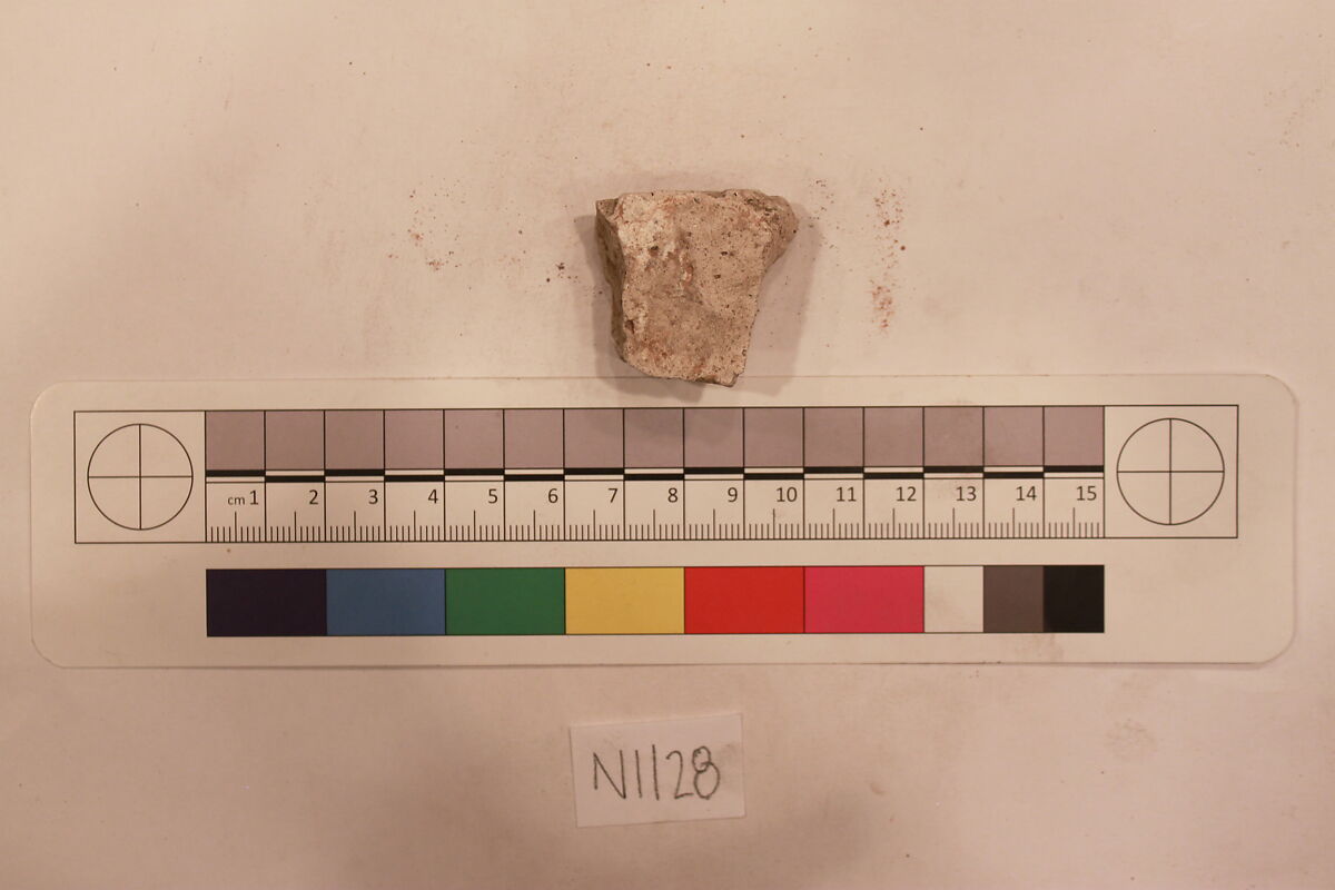 Stucco Fragment, Stucco; carved, painted