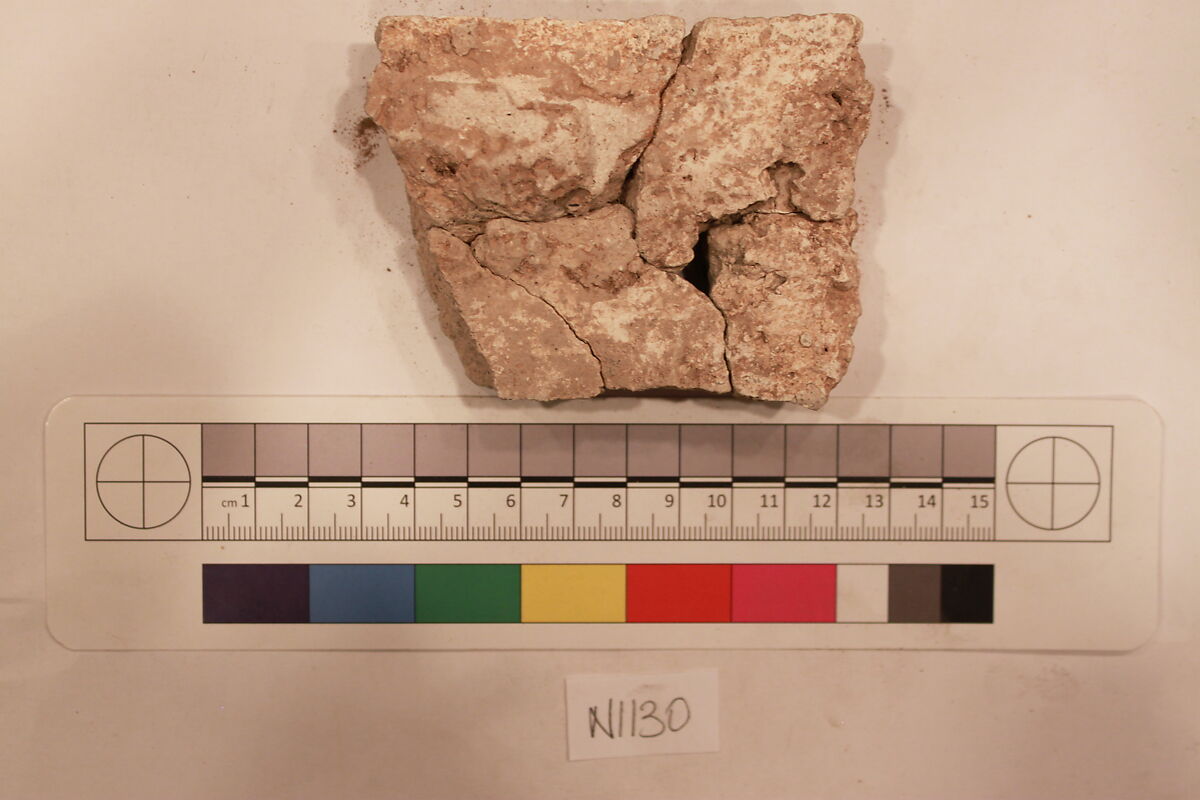 Stucco Fragment, Stucco; carved