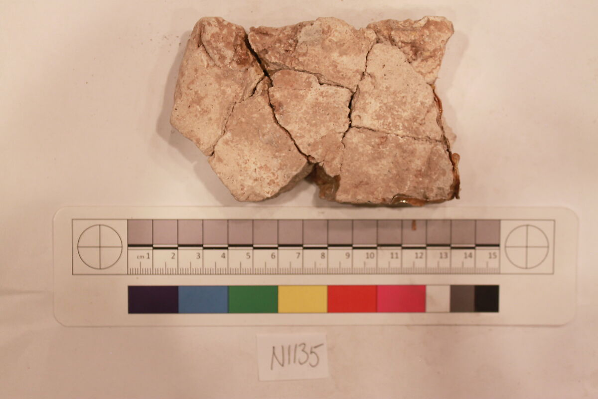 Stucco Fragment, Stucco; carved