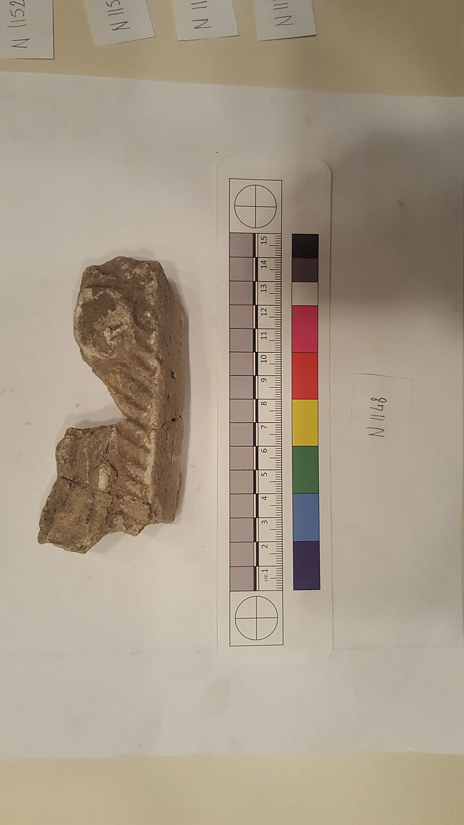 Stucco Fragment, Stucco; carved, painted? 