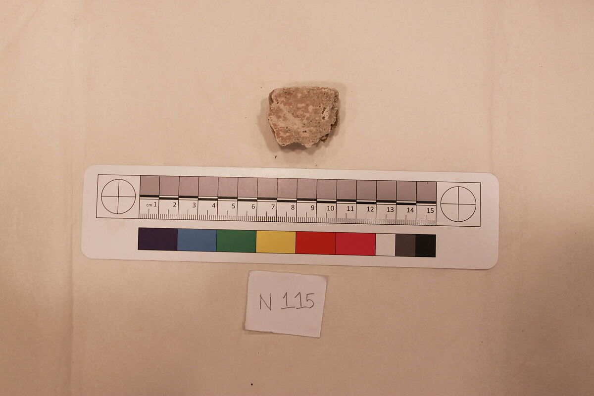 Stucco Fragment, Stucco; carved and painted