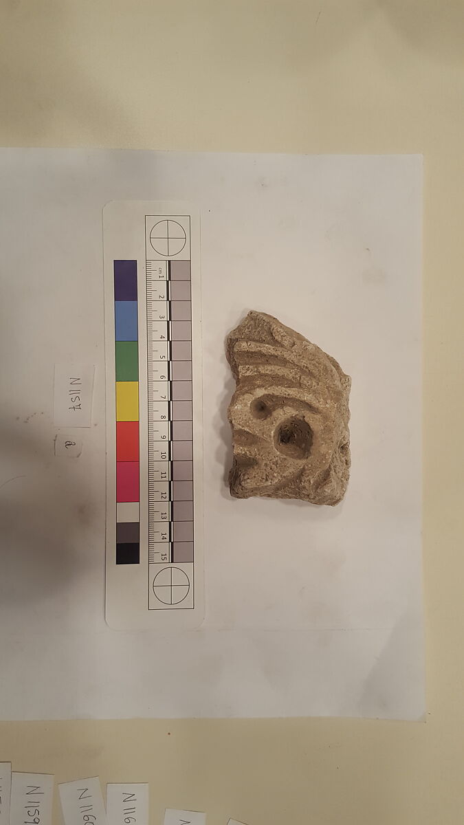 Stucco Fragment, Stucco; carved