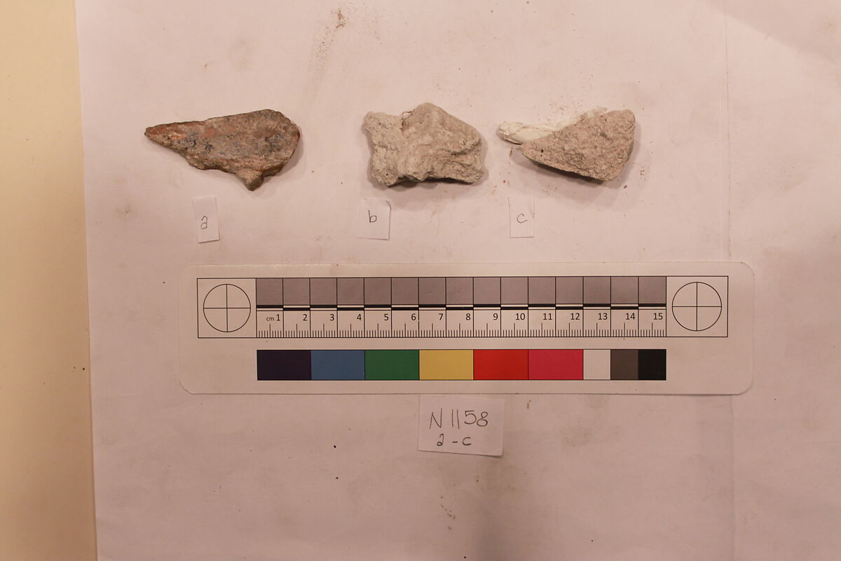 Stucco Fragment, Stucco; carved, painted