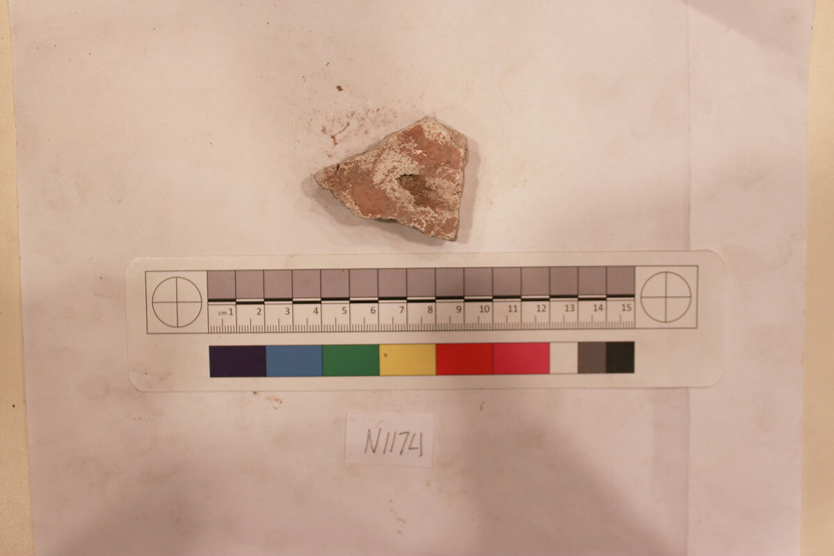 Stucco Fragment, Stucco; carved, painted