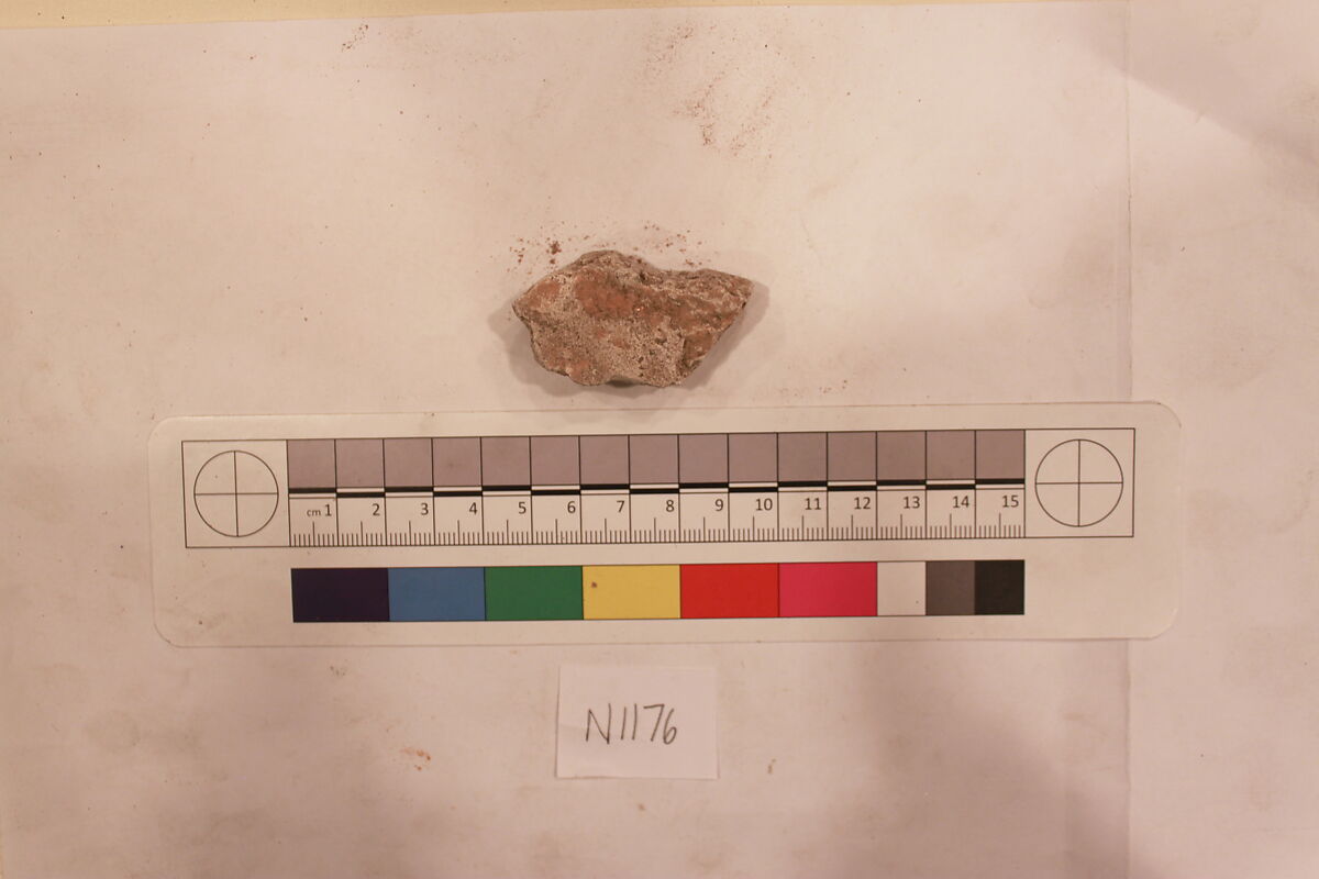 Stucco Fragment, Stucco; carved, painted