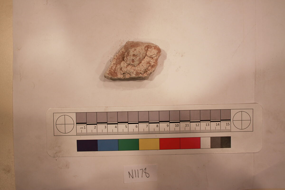 Stucco Fragment, Stucco; carved, painted
