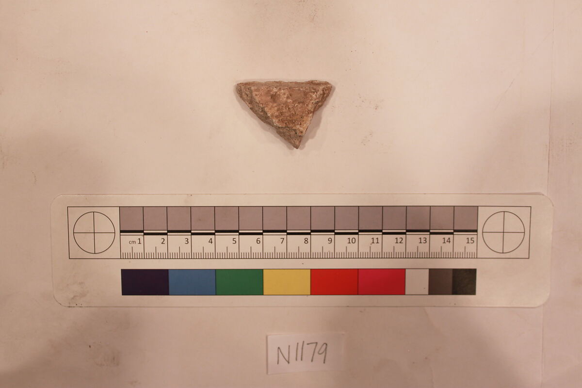 Stucco Fragment, Stucco; carved, painted