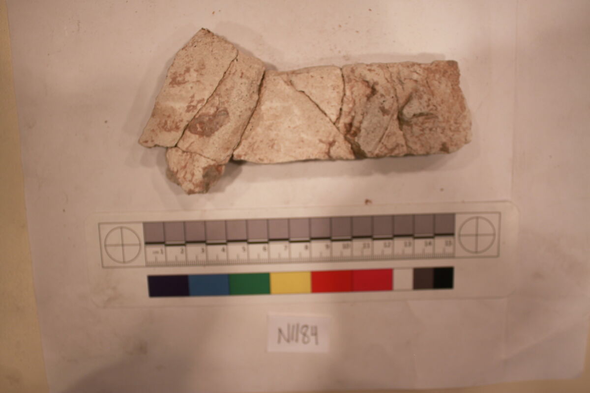 Stucco Fragment, Stucco; carved, painted