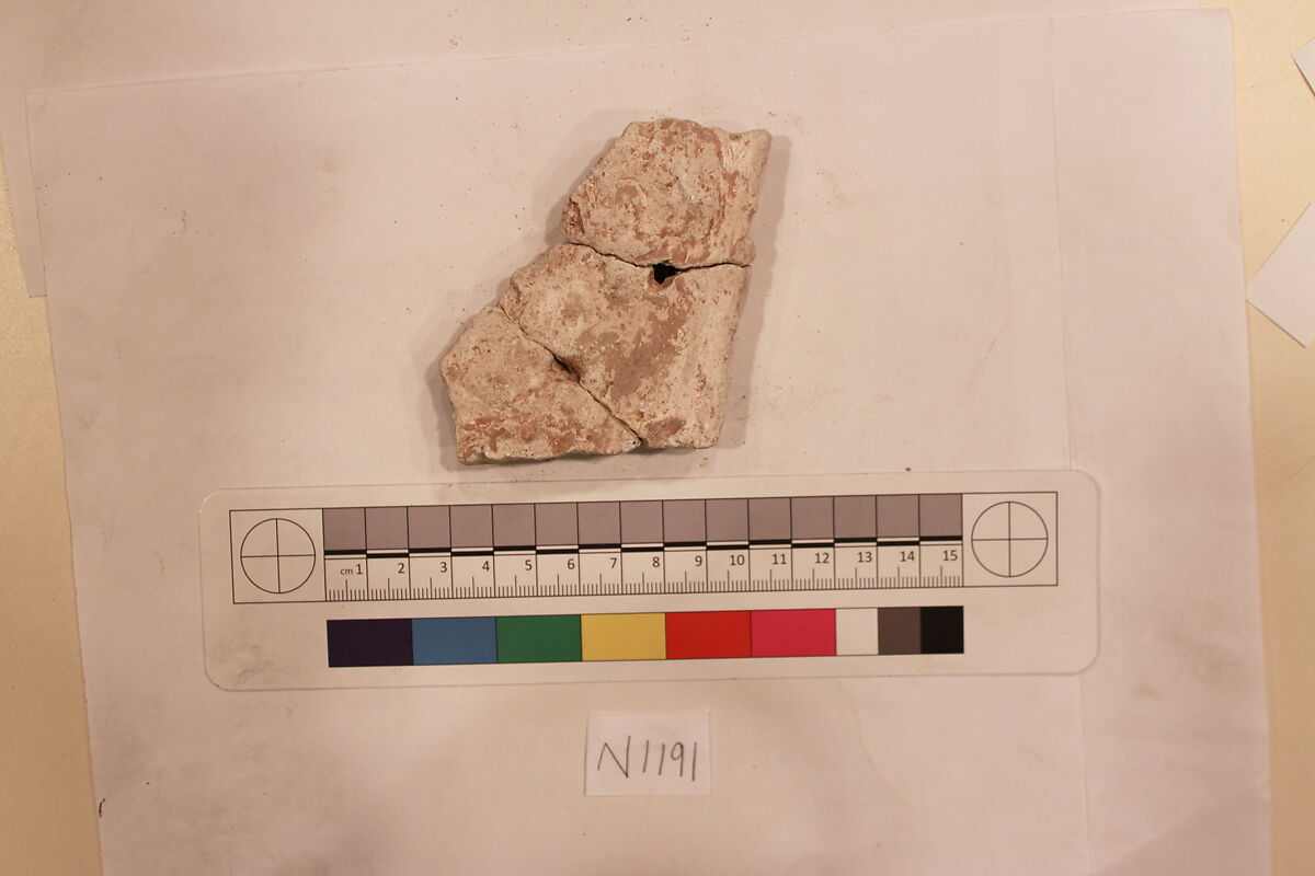 Stucco Fragment, Stucco; carved, painted