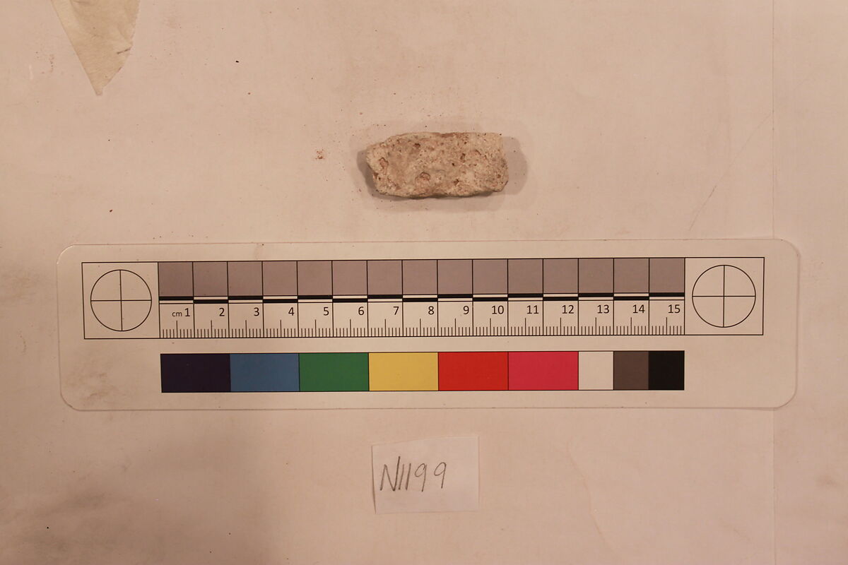 Stucco Fragment, Stucco; carved, painted