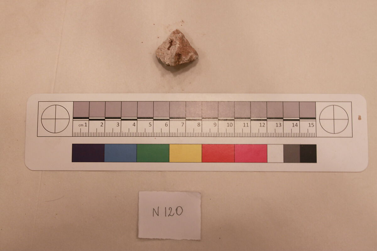 Stucco Fragment, Stucco; painted