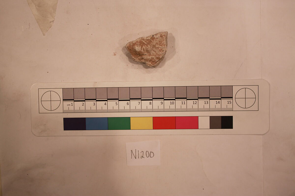 Stucco Fragment, Stucco; carved, painted