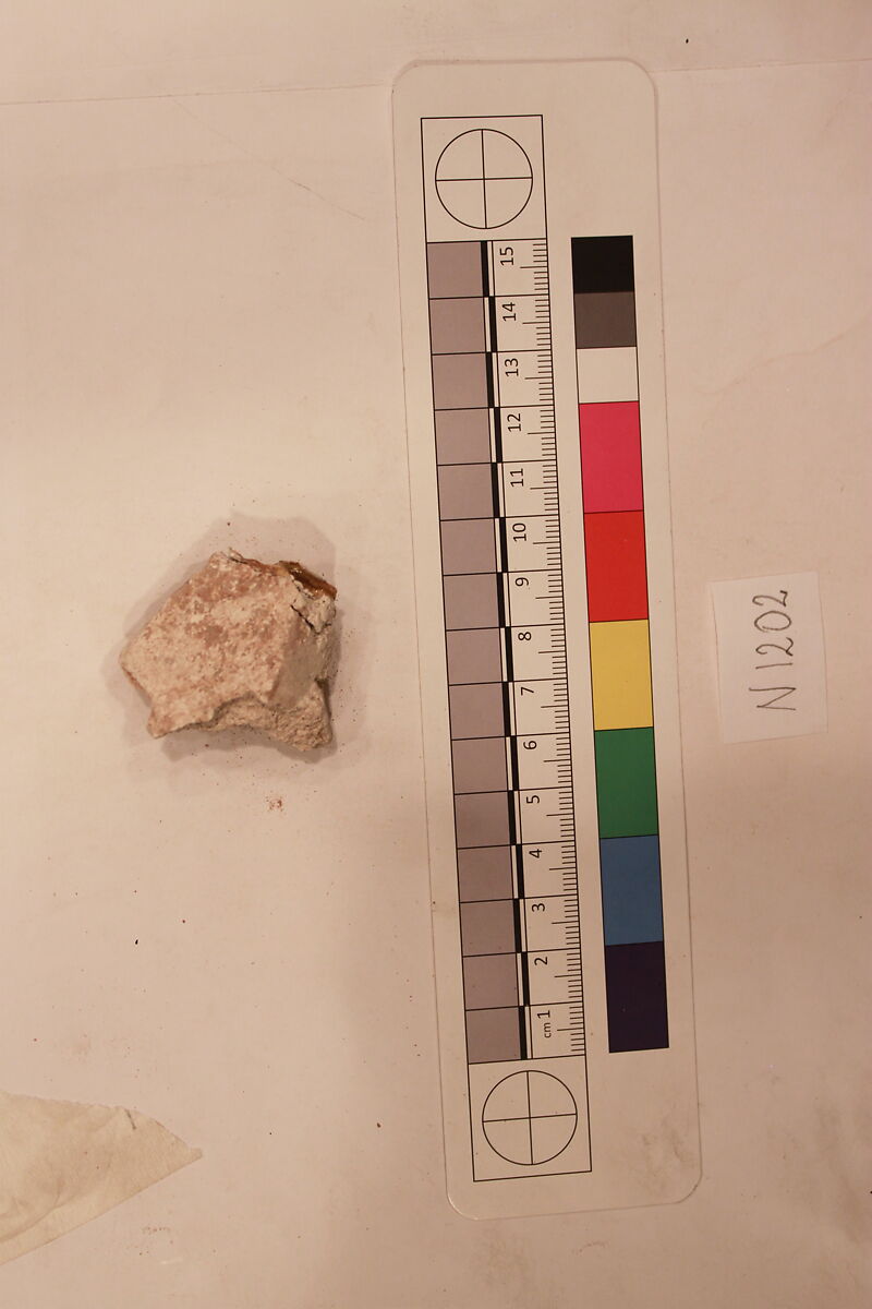 Stucco Fragment, Stucco; carved, painted