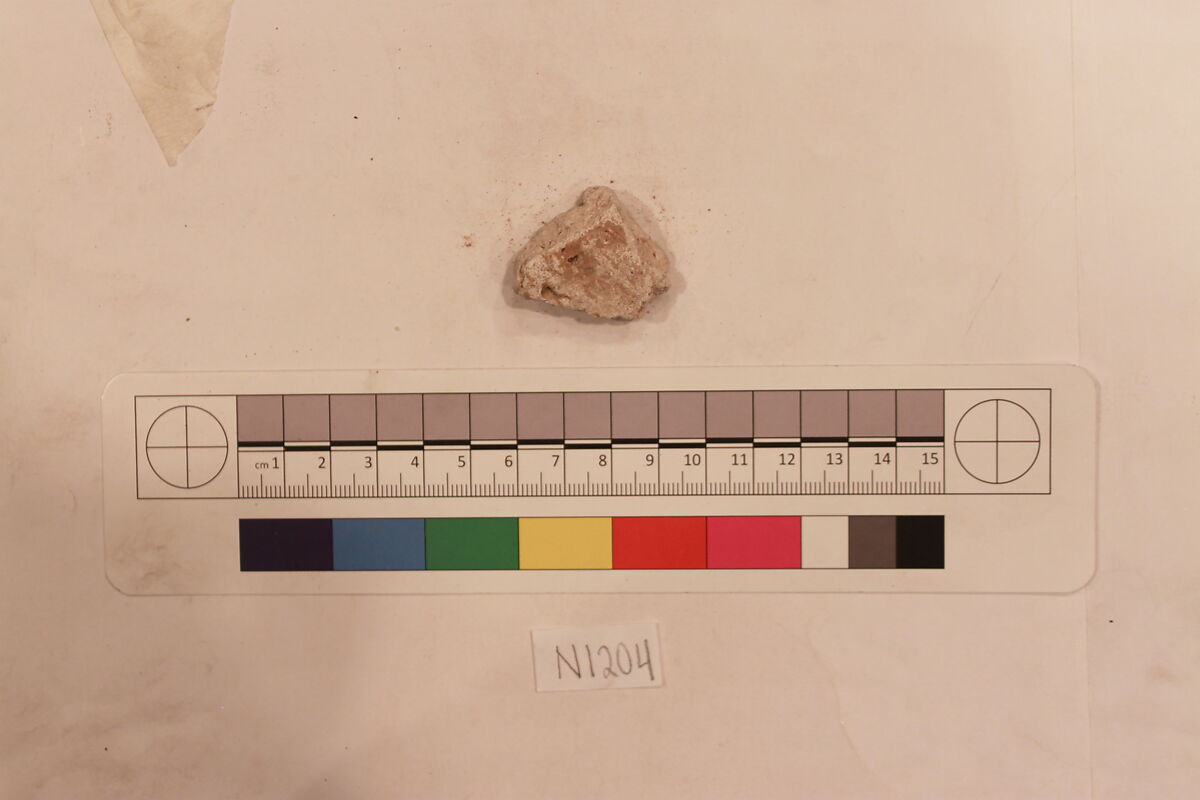 Stucco Fragment, Stucco; carved, painted