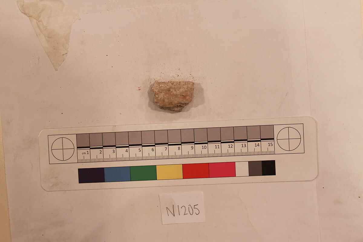 Stucco Fragment, Stucco; carved, painted