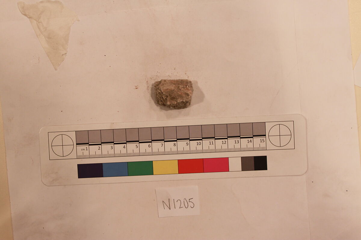 Stucco Fragment, Stucco; carved, painted 