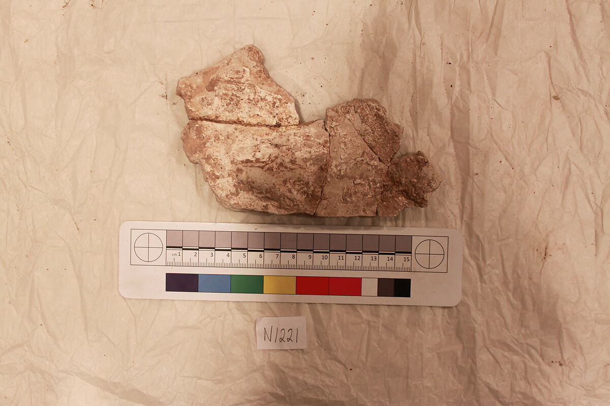 Stucco Fragment, Stucco; carved
