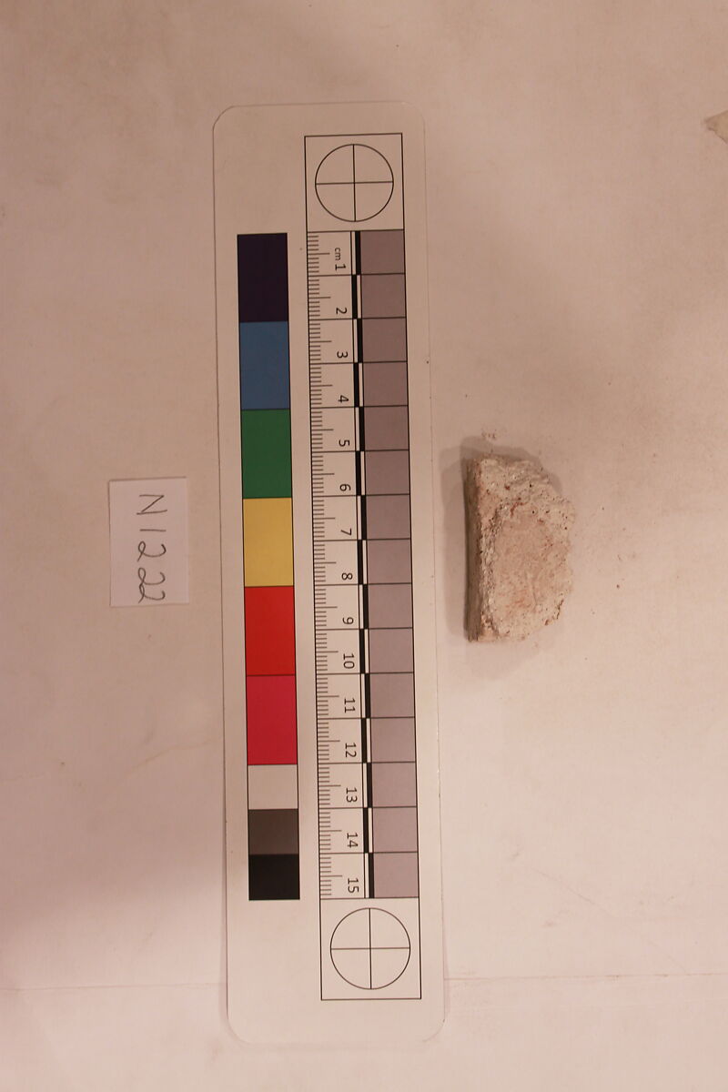 Stucco Fragment, Stucco; carved, painted