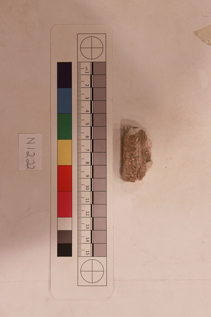 Stucco Fragment, Stucco; carved, painted 