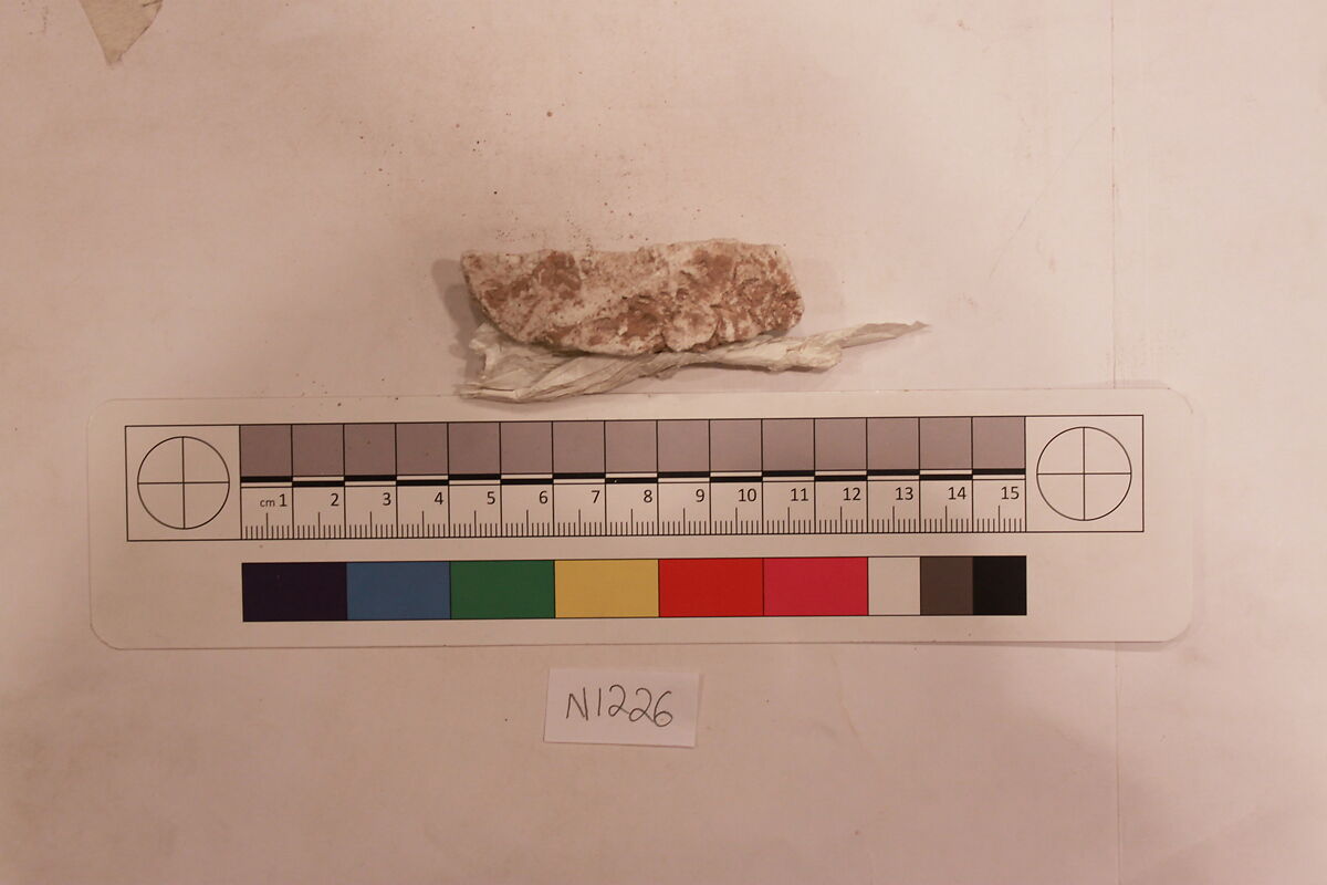 Stucco Fragment, Stucco; carved, painted