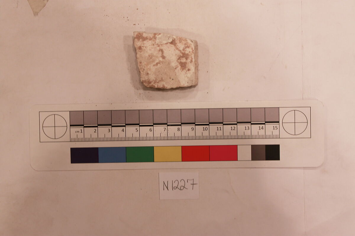 Stucco Fragment, Stucco; carved, painted