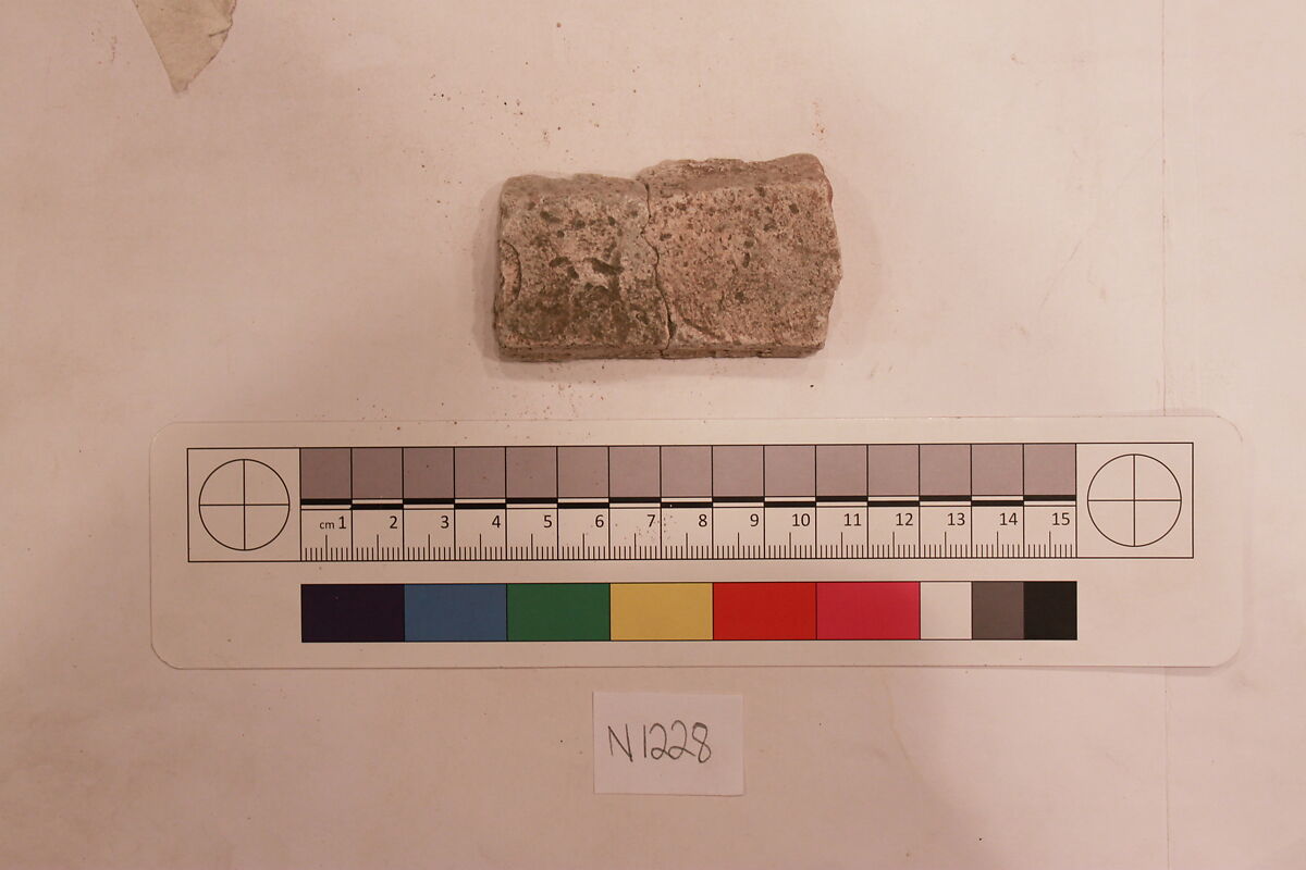Stucco Fragment, Stucco; carved, painted 