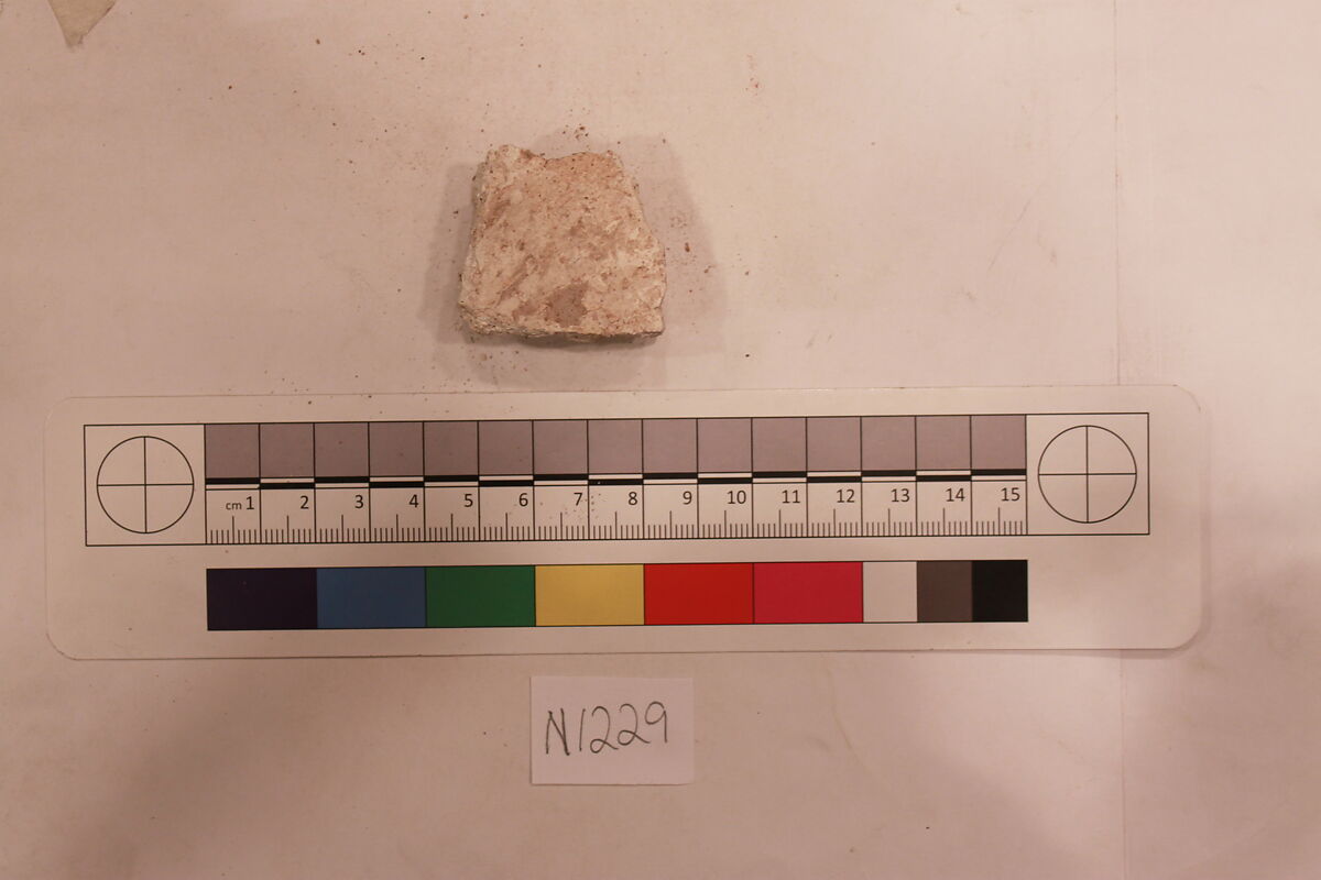 Stucco Fragment, Stucco; carved, painted
