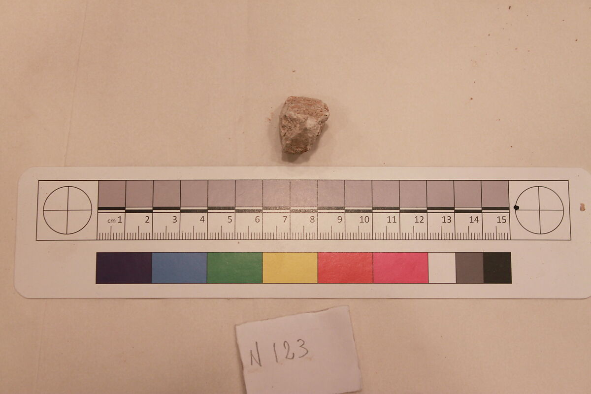 Stucco Fragment, Stucco; carved (?), painted