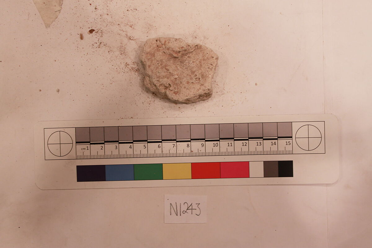 Stucco Fragment, Stucco; carved, painted