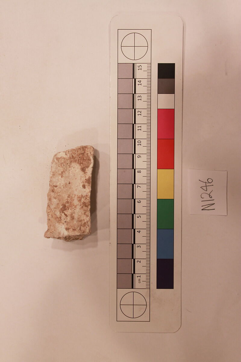 Stucco Fragment, Stucco; carved, painted